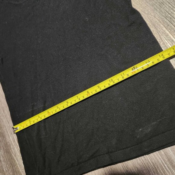 Zara Knit black soft & stetchy quarter-sleeve high neck top for the office - Picture 10 of 11